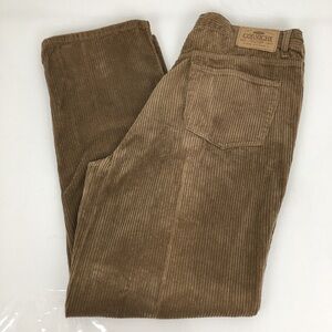 Vintage Corniche Tan Wide-Wale Corduroy Trousers Pants Mens Size 38 x 32
